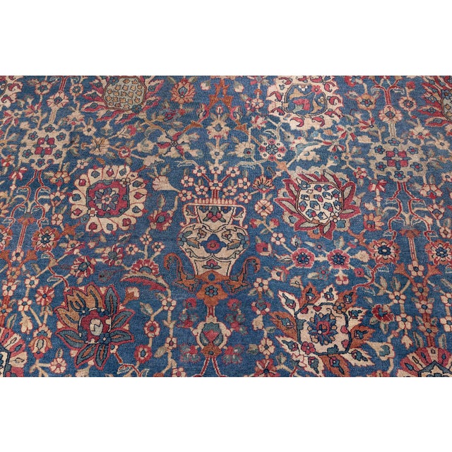 Blue Persian Kirman For Sale - Image 8 of 9