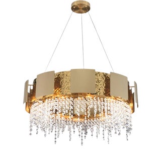Collection Marte Chandelier in Metal and Crystal by Jago For Sale