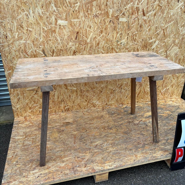 1950’s Original Hungarian Butchers Table – Tall Peg Leg. Solid heavy practical butchers table from Hungary. Used...