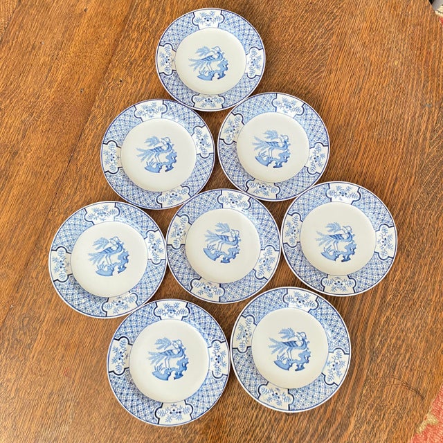 Set of 8 bread plates 6" each. This specific backstamp confirms that the plates are early, highly desirable versions of...