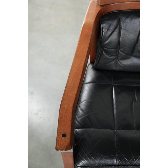 Art Deco Decoforma Series Dining Armchairs in Black Leather from Schuitema, Set of 4 For Sale - Image 9 of 18