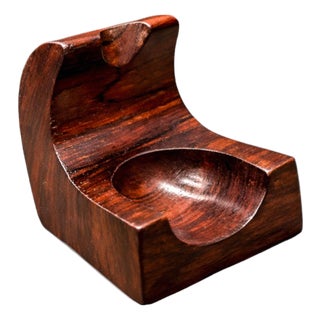 Brazilian Mid-Century Modern Pipe Holder in Rosewood, Jean Gillon, 1960s For Sale