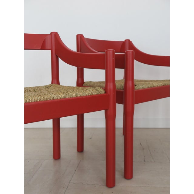 Mid-Century Modern Set of Italian Chairs Model Carimate Design by Vico Magistretti for Cassina, 1960s For Sale - Image 3 of 15