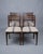 Vintage Hungarian Dining Chairs in Beige Fabric with Blue Center Stripe and Wooden Frames, Set of 4 For Sale - Image 4 of 4