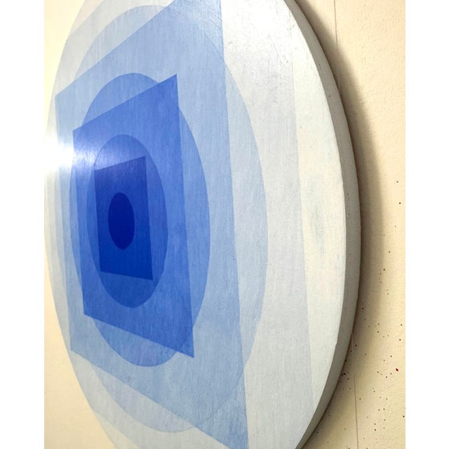 Contemporary Abstract Acrylic on Italian Poplar Board "9 (Ultramarine)" by Andy Harwood For Sale - Image 6 of 7