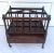Antique Canterbury Magazine Rack on Casters For Sale In Los Angeles - Image 6 of 9