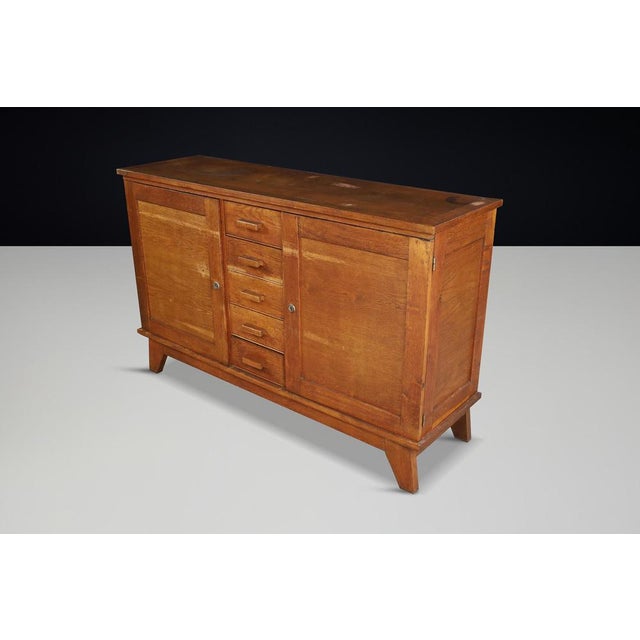 Oak Sideboard by René Gabriel, France, 1940s For Sale - Image 9 of 10