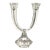 Vintage Nachtmann Crystal Double Arm Candlestick Holder Clear Glass Candleabra For Sale