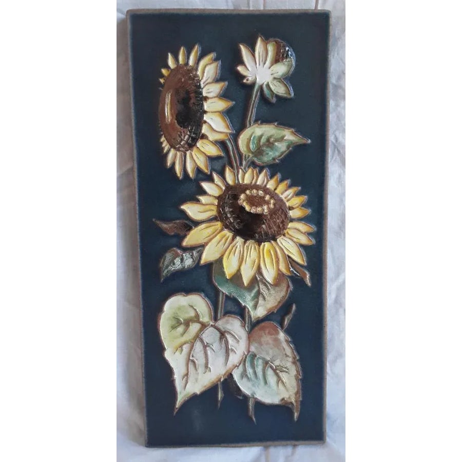 Mid-Century Ceramic Mural Sonnenblumen by Anita Fuchs for