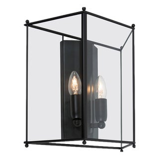 Glimminge Wall Lamp in Black Brass & Glass from Konsthantverk, Tyringe For Sale