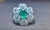 Metal 1.5 Carat Natural Oval Cut Emerald Ring With Blue Topaz & Amethyst 14 Karat Gold For Sale - Image 7 of 8