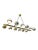 A stunning Italian lamp from the 1970s with a large brass body and glass spheres. Its horizontal metal structure consists...