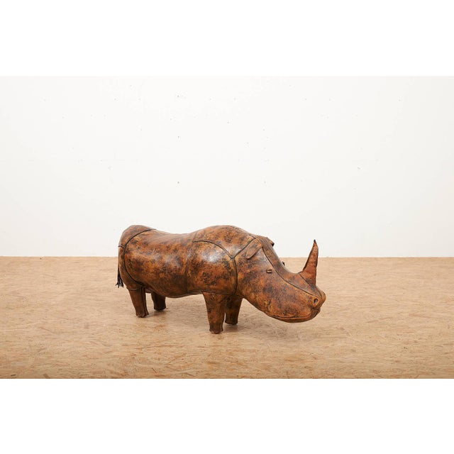 Animal Rhino Ottoman in Leather by Dimitri Omersa for Omersa, 1963, in Good conditions. Designed 1960 to 1969 I have...
