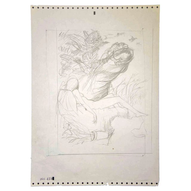 Leo Guida, The Nightmare, Original Pencil Drawing, 1970s For Sale