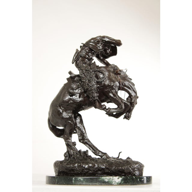 Late 20th Century Rattlesnake Bronze Sculpture by Frederic Remington