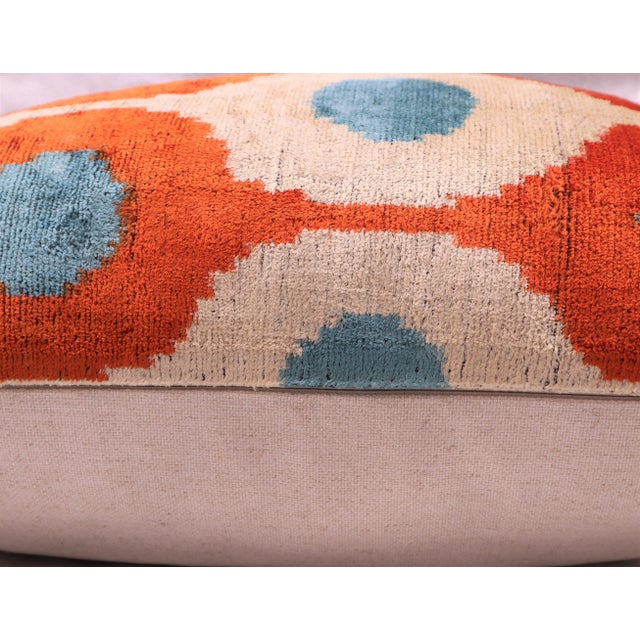 Contemporary Multi Color Velvet Throw Pillow & Down Insert For Sale In San Francisco - Image 6 of 8