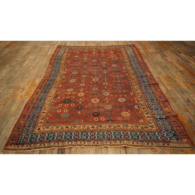1930s 1930s Antique Red Ground Asian Design Chinese Khotan Handknotted Pile Wool Rug For Sale - Image 5 of 8