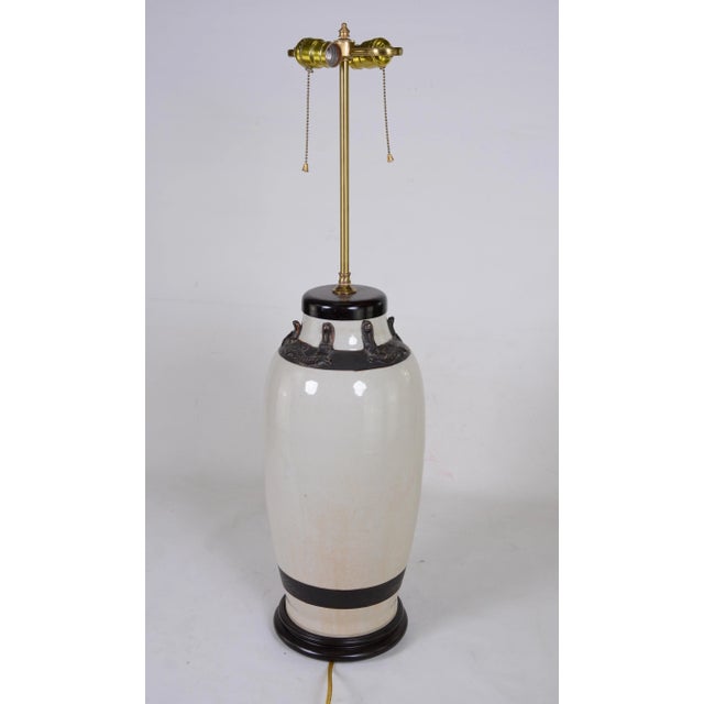 Late 19th Century Chinese Antique Vase Table Lamp For Sale - Image 5 of 9