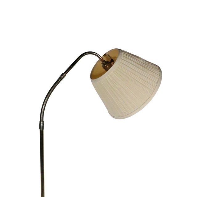 Mid 20th Century Brass Gooseneck Floor Lamp For Sale - Image 15 of 15