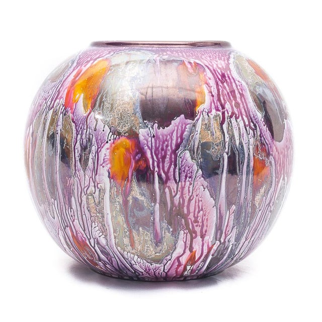 Ceramic Vintage 508-20 Spherical Vase by Scheurich, 1960s For Sale - Image 7 of 10