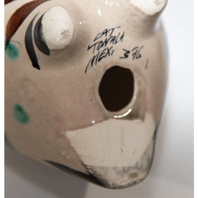 Blue Mexican Vintage Ken Edwards Tonala Pottery Hand Painted Quail Bird For Sale - Image 8 of 10