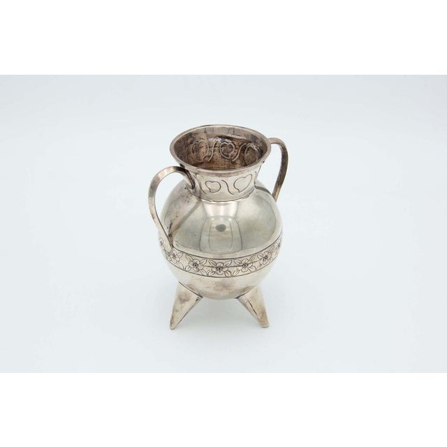 Silver Pot with Support Feet For Sale - Image 4 of 4