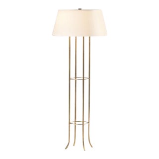 Baker Accessories MRL006 Cage Floor Lamp Milling Road Lighting Gold Painted For Sale