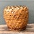 Contemporary Vintage Woven Rattan Floor Basket For Sale - Image 3 of 12