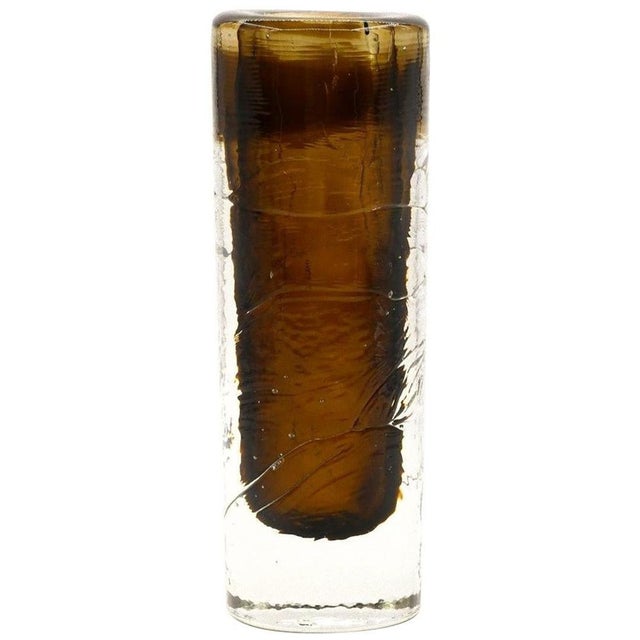 Vintage Brown Glass Vase, Northern Europe, 1970s For Sale - Image 6 of 6