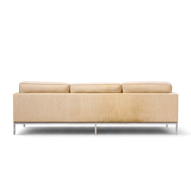 Florence Knoll Mid Century Relaxed Chrome Sofa For Sale In Chicago - Image 6 of 9
