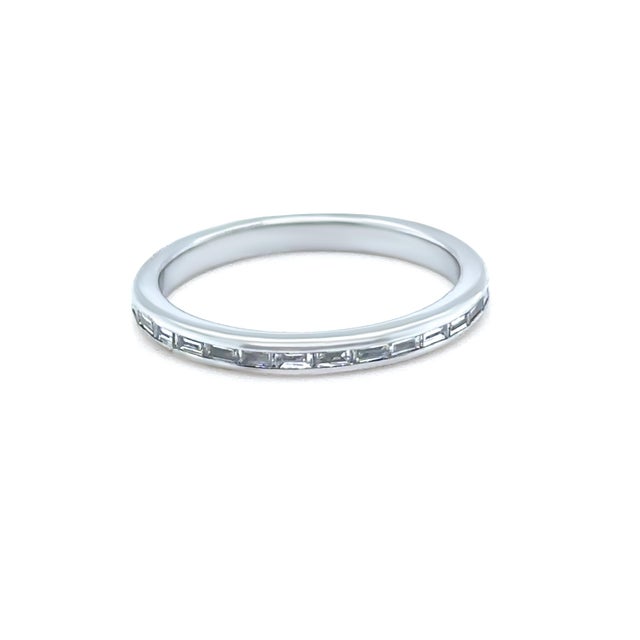Contemporary 14ct White Gold Diamond Full Eternity Ring 0.45ct 2.2g, Size 6 For Sale - Image 3 of 6