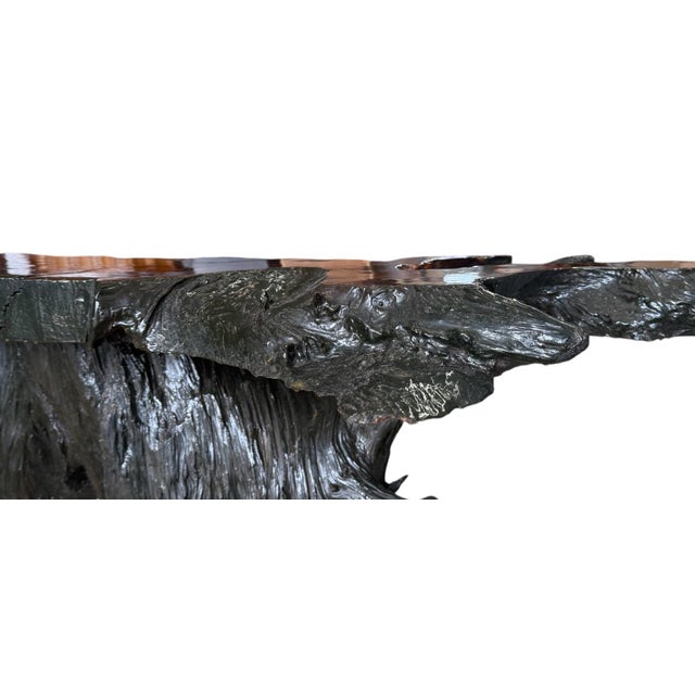 Wood 1960s Redwood Live Edge Coffee Table For Sale - Image 7 of 7