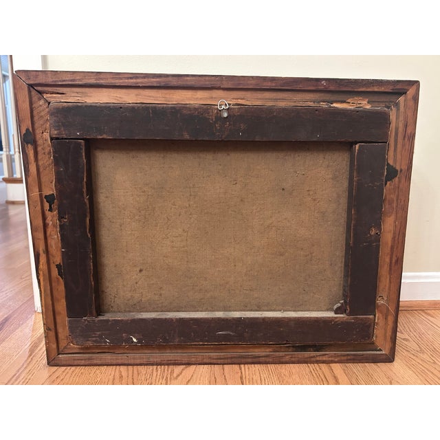Tan Antique 19th-Century H. Scott Primitive Equine Oil Painting – "Maud S." in Custom Wood Frame For Sale - Image 8 of 8