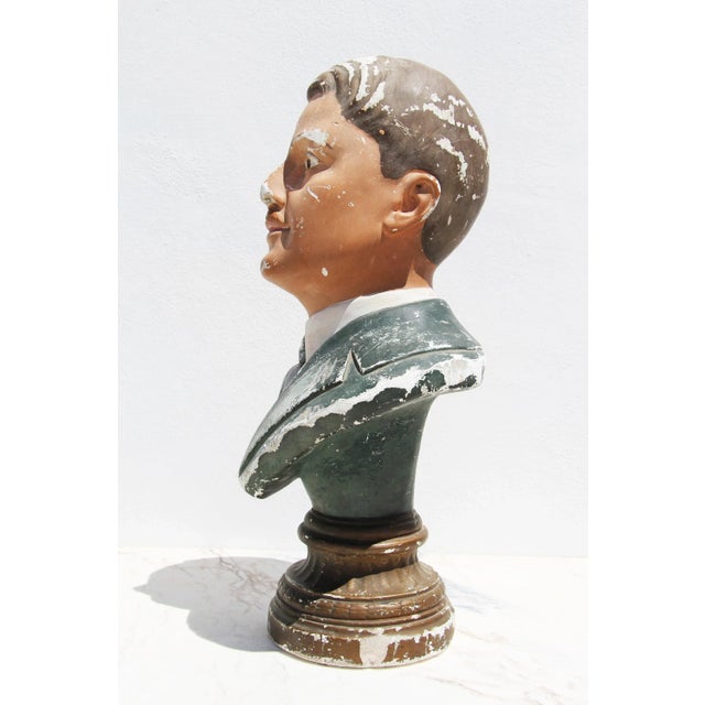 Circa: 1920. Origin: France. Material: Plaster. Marked: Depose. Note: Signed but not identified. Item condition: Flaws,...