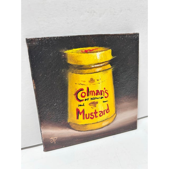 1990s Original Colman’s Mustard Still Life Painting by Jane Palmer For Sale - Image 5 of 6