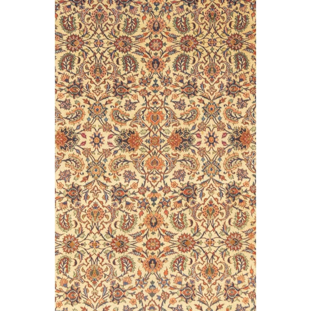 Persian Antique Persian Kashan Rug 6'9" X 9'3'' For Sale - Image 3 of 11