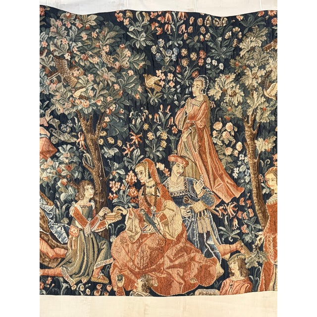 Textile French Tapisseries Du Lion “La Scène Galante” Tapestry | Circa 1950 For Sale - Image 7 of 18