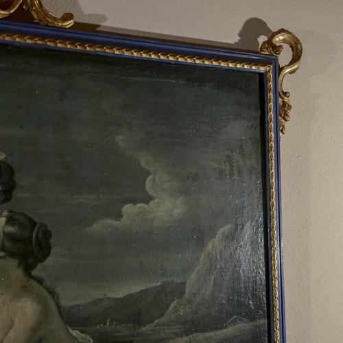 Gray Gallant Scene, Oil on Canvas, Framed For Sale - Image 8 of 9
