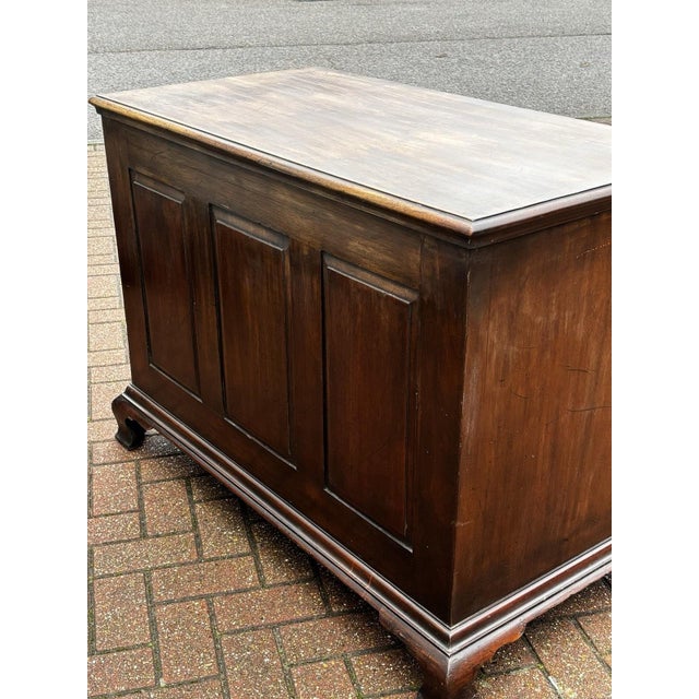Edwardian Mahogany Desk with Brass Handles For Sale - Image 12 of 17