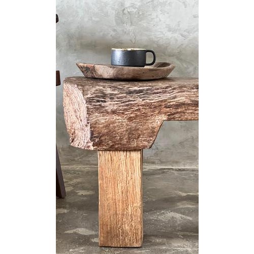 Brutalist Bench in Blond Asian Teak For Sale - Image 9 of 18