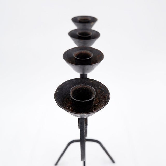 Black Swedish Candleholder by Erik Hoglund and Hubbard Ander, 1960s For Sale - Image 8 of 15