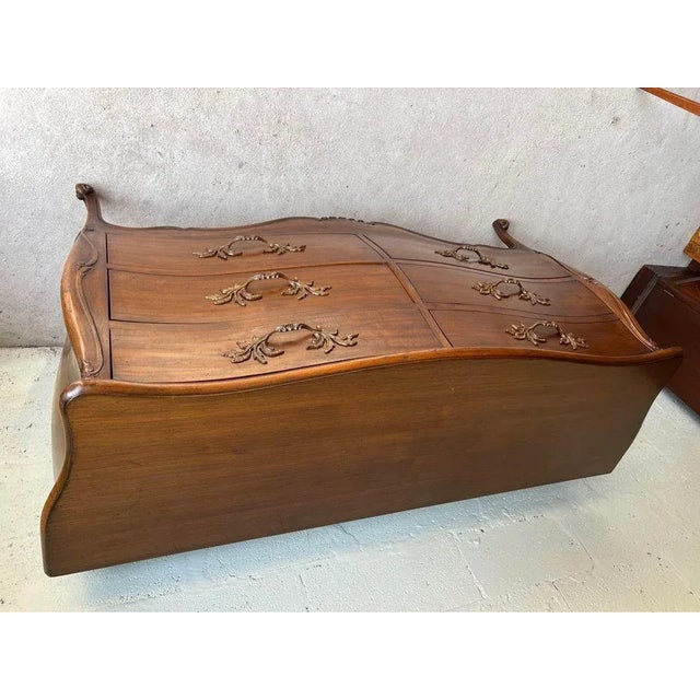 Wood Early 20th Century Vintage French Provincial Louis XV Style Fruitwood Bureau Dresser For Sale - Image 7 of 12