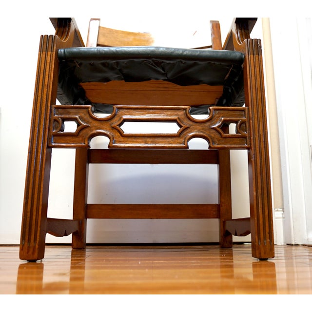 Regency 19th Century Armchair in Oak From England For Sale - Image 9 of 13