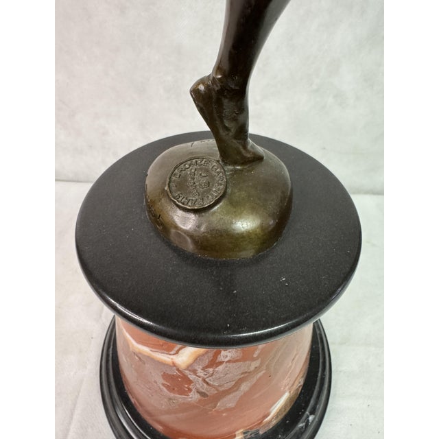 Black Bruno Zach, Art Deco Style Figurative Sculpture, 1920s-1940s, Bronze on Marble Base For Sale - Image 8 of 11