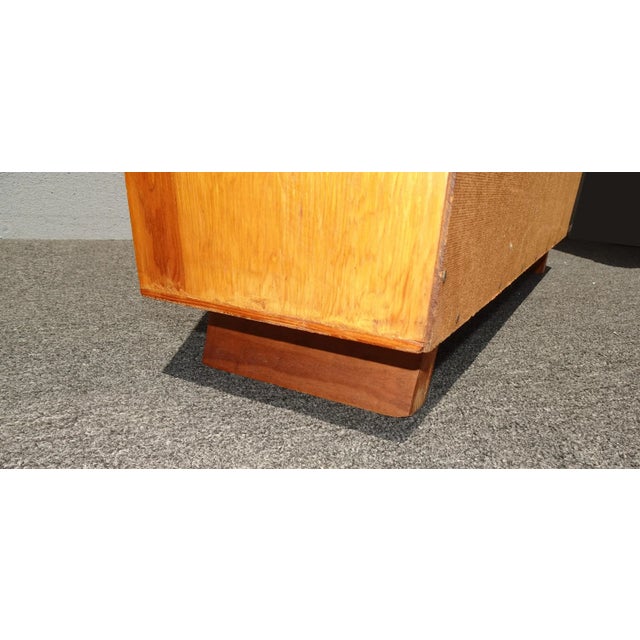 Vintage Mid Century Handmade Brown Bookcase For Sale - Image 10 of 12