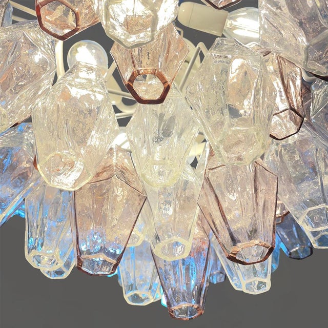 Mid-Century Modern Italian Poliedri Chandelier in Murano Glass by Carlo Scarpa for Venini, 1960s For Sale - Image 13 of 14