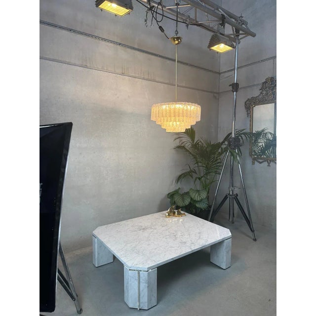 Vintage Coffee Table in Carrara Marble For Sale - Image 4 of 11