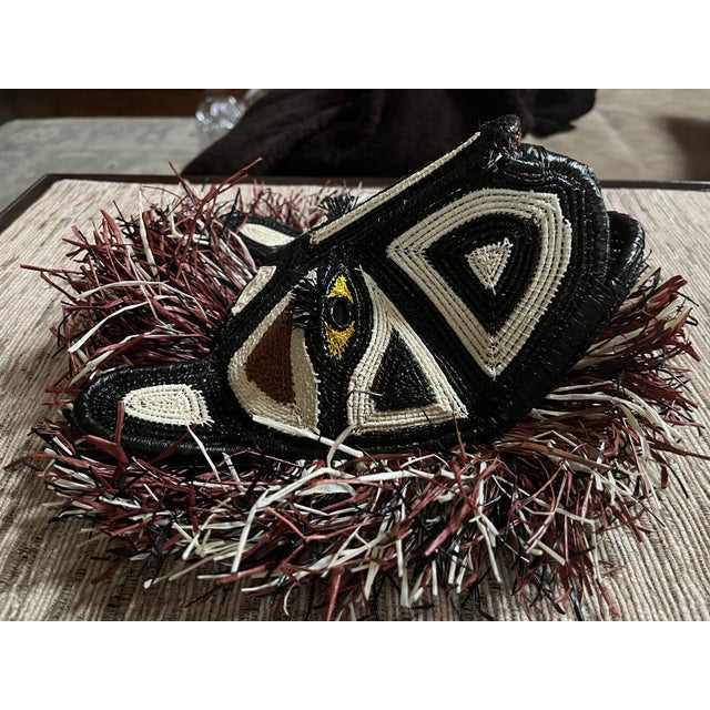 Black & Ivory Cat Embera Mask For Sale - Image 4 of 4