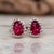 Natural Pink Tourmaline Diamond Stud Earrings 14k W Gold 2.02 TCW Certified For Sale - Image 13 of 18