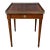 Baker Furniture Louis XVI Side Table With Walnut Veneer & Brass Gallery For Sale